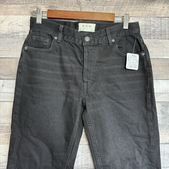We The Free People Jeans Mid Rise Straight Leg Button Fly Distressed Crop 26 NWT - Picture 3 of 14